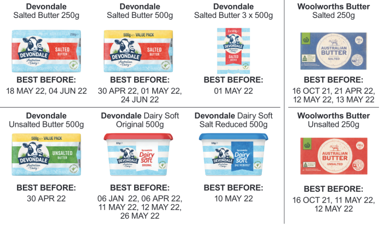 Saputo Dairy Australia Pty Ltd Butter and Spreadable Butter Blend Products