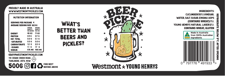Westmont Pickles - Beer Pickle 500g