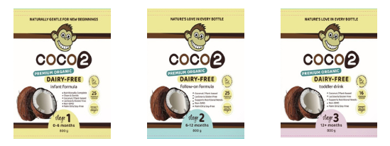 Coco2 Stage 1, Stage 2 and Stage 3 Formulas 800g