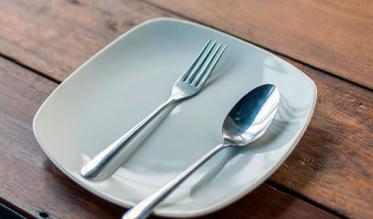 Plate with cutlery