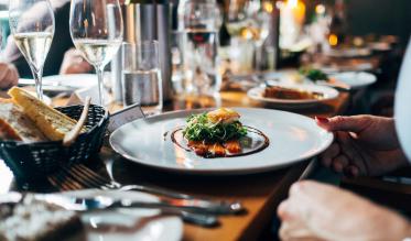 Dining out at a restaurant
